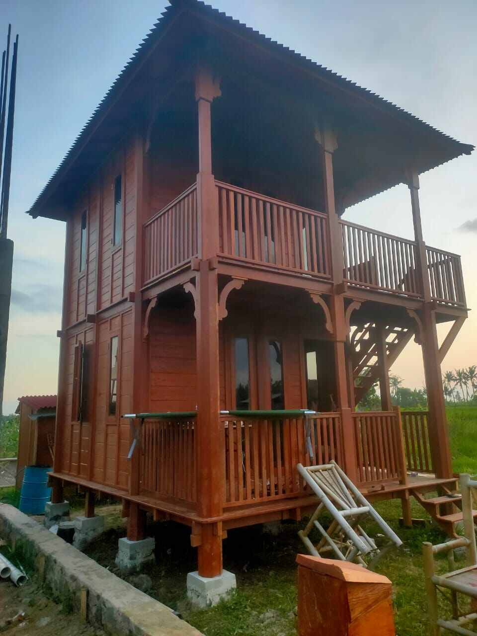 Rumah kayu panggung 2 lantai model minimalis | Lazada Indonesia