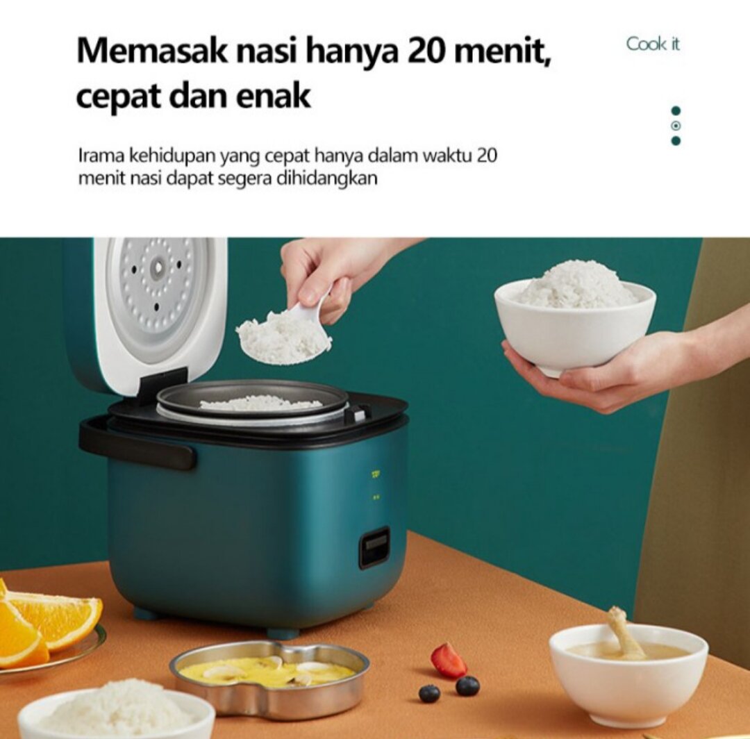 Hannex Rice Cooker HAN RIVER RICE COOKER HRRC03 Magic com Portable Travel Version Student ...