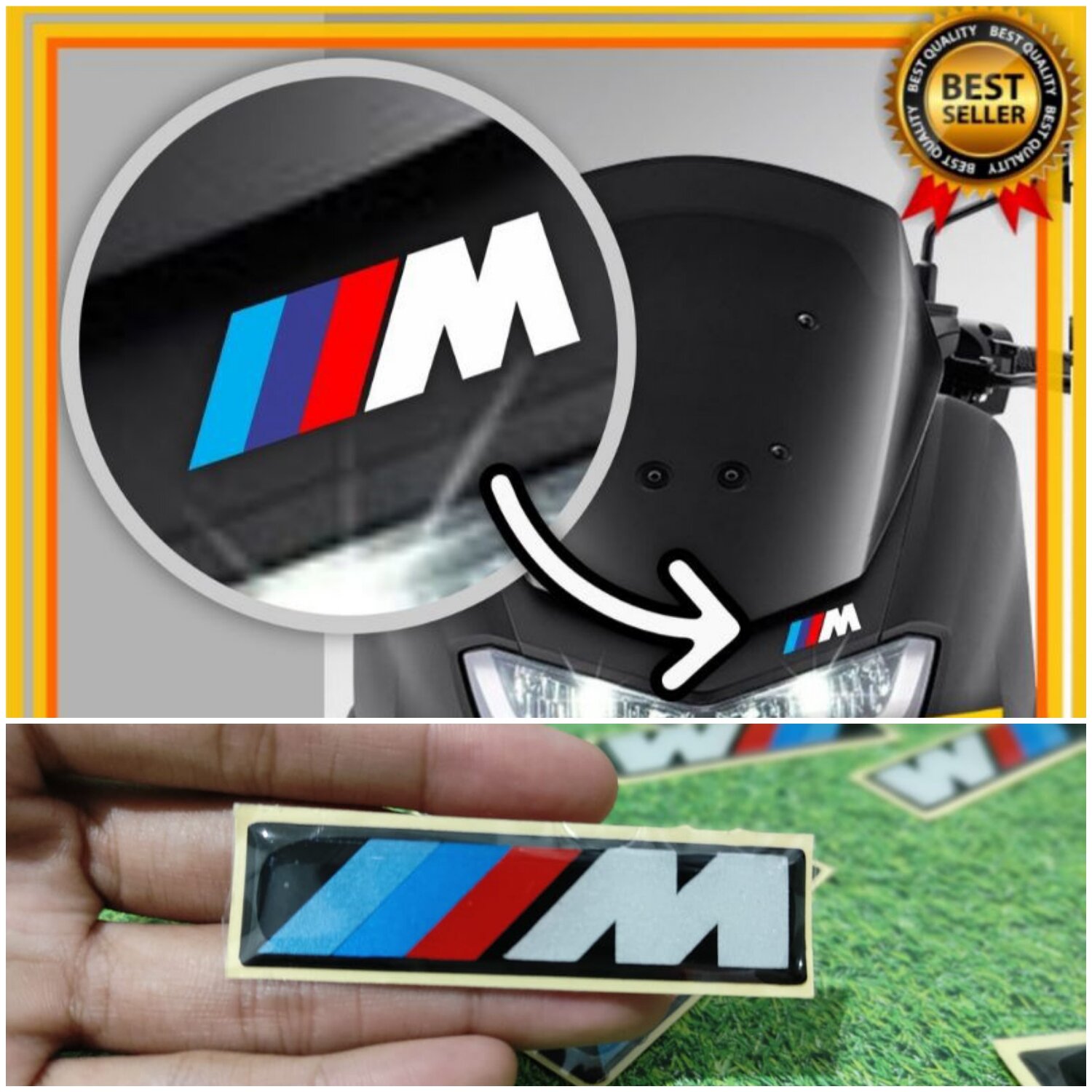 BMW M PERFORMANCE STIKER RESIN TIMBUL 7x2cm STIKER MOBIL MURAH KEREN ...