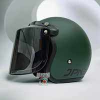 Helm bogo retro Jpn include kaca datar premium SNI