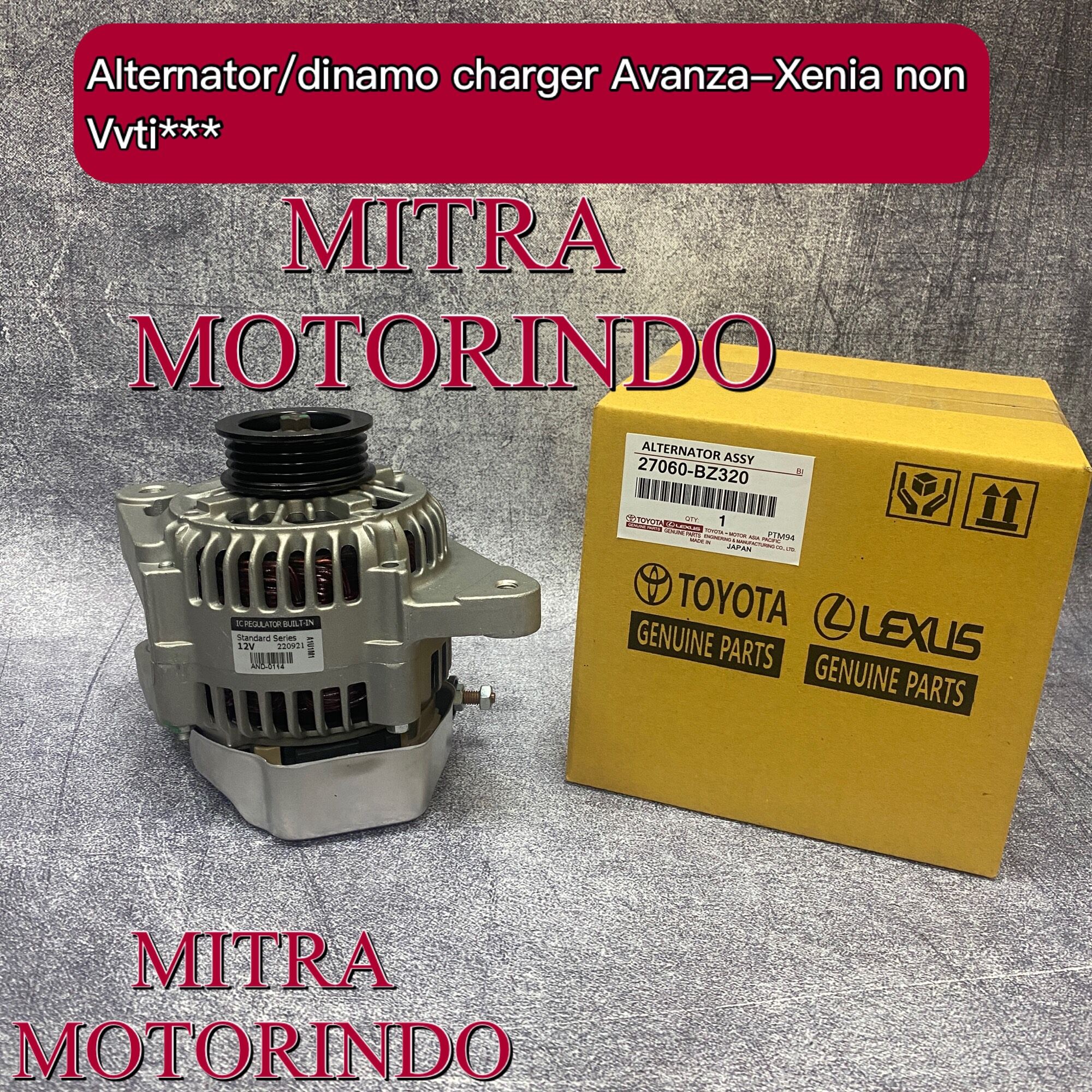 Alternator assy/dinamo charger/dinamo amper avanza-xenia 1.3cc non vvti 27060-BZ320 Harga 1,150,000 rupiah*Gratis Ongkir