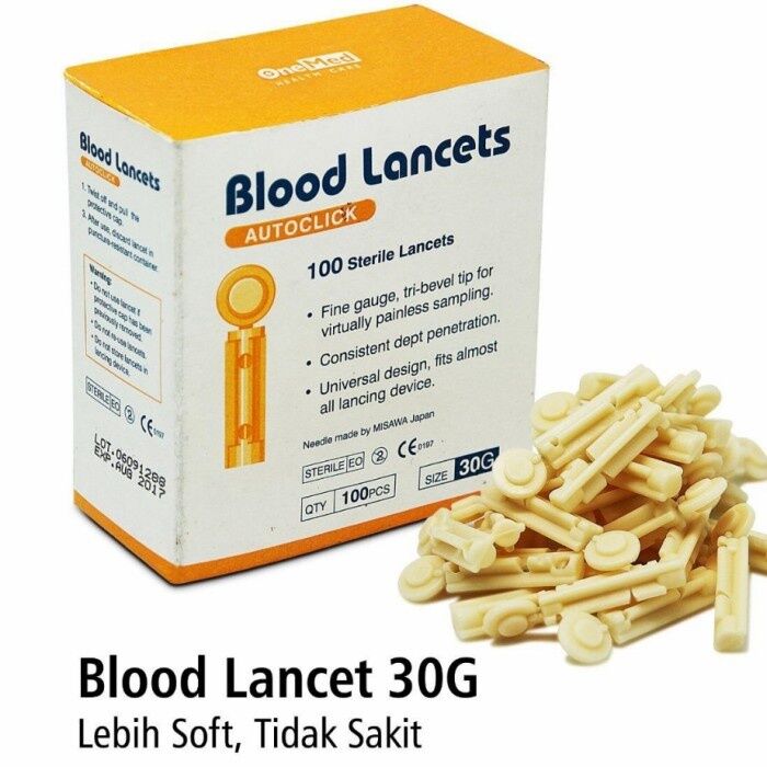 COD Onemed Blood Lancet 30G isi 100s Jarum Lancets Lazada Indonesia