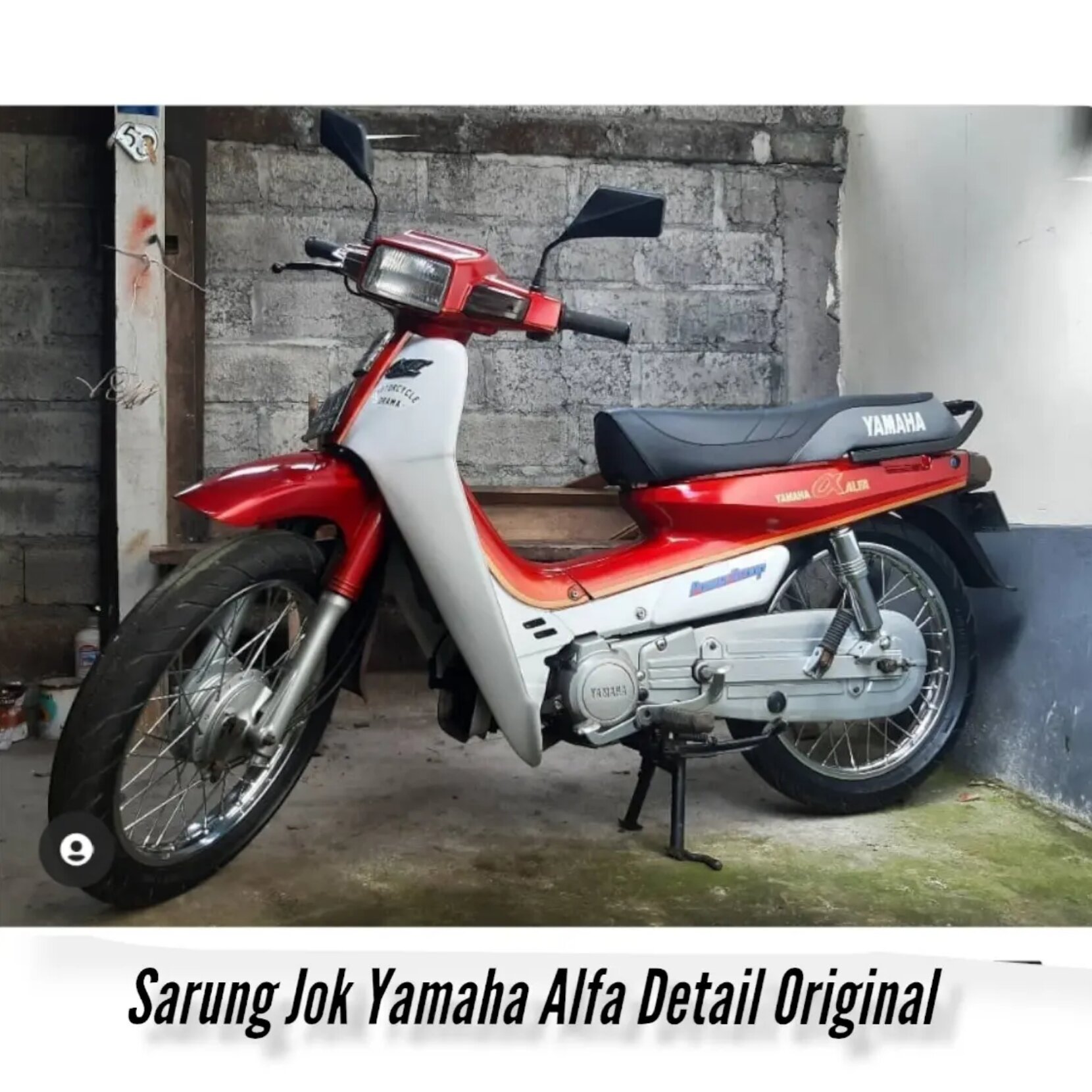 Sarung Jok Yamaha Alfa Kulit Sadel Jok cover jok Yamaha ALFA Detail ...