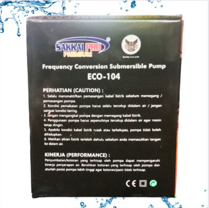 SAKKAI PRO PREMIUM ECO 104 POMPA KOLAM SUBMERSIBLE PUMP