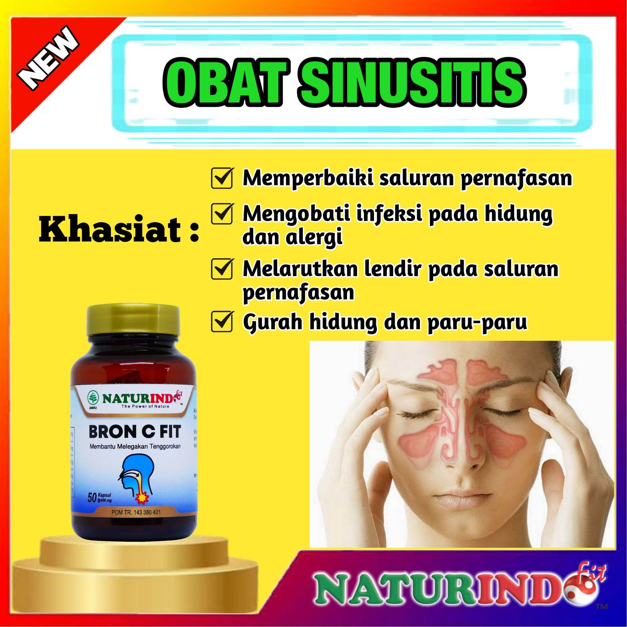 Obat Sinus Sinusitis Rinitis Polip Flu Menahun Pilek Hidung Bau Busuk ...