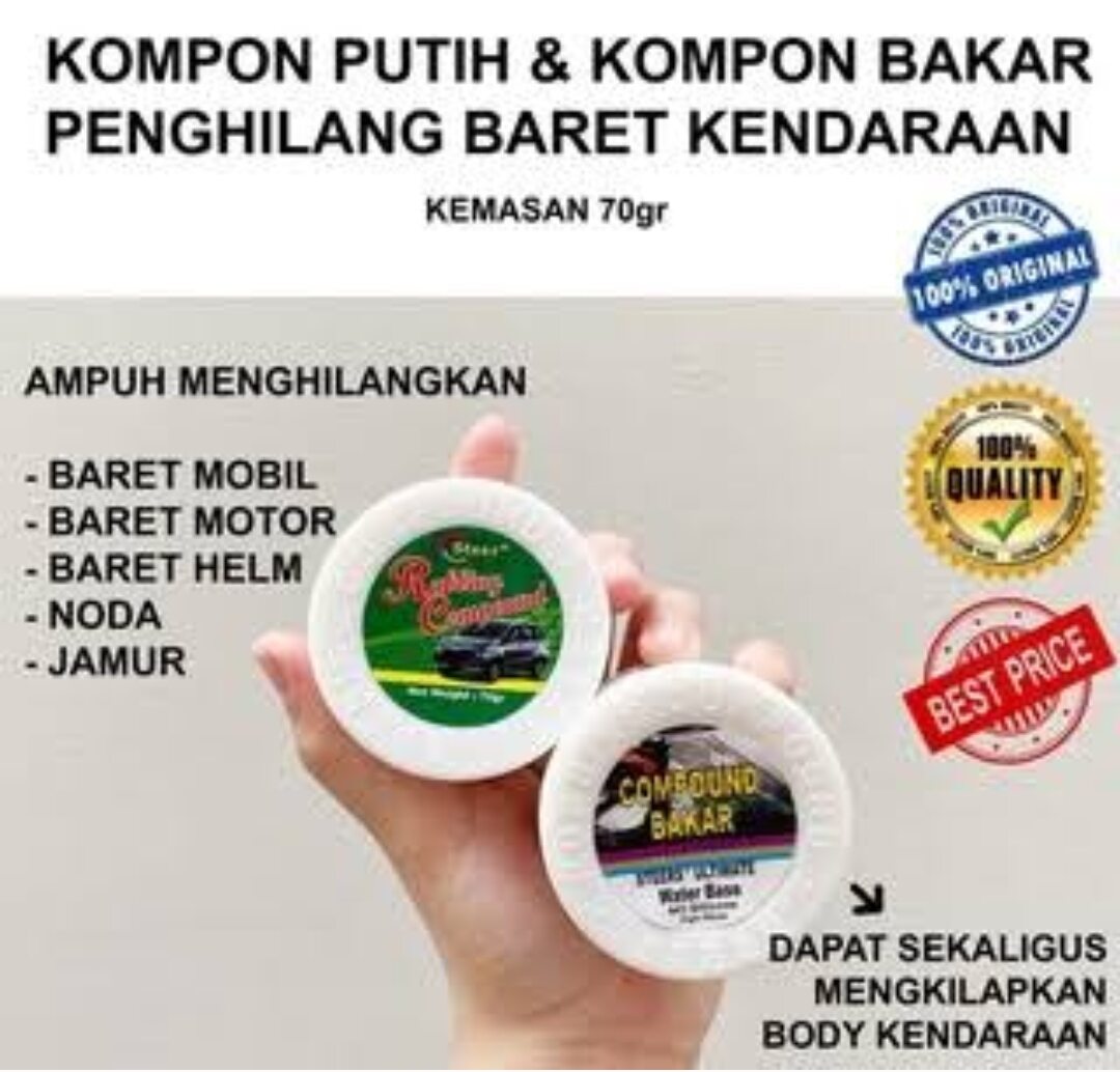 COMPOUND PUTIH IVORY - KOMPON MOTOR MOBIL Harga 12,688 rupiah*Gratis Ongkir