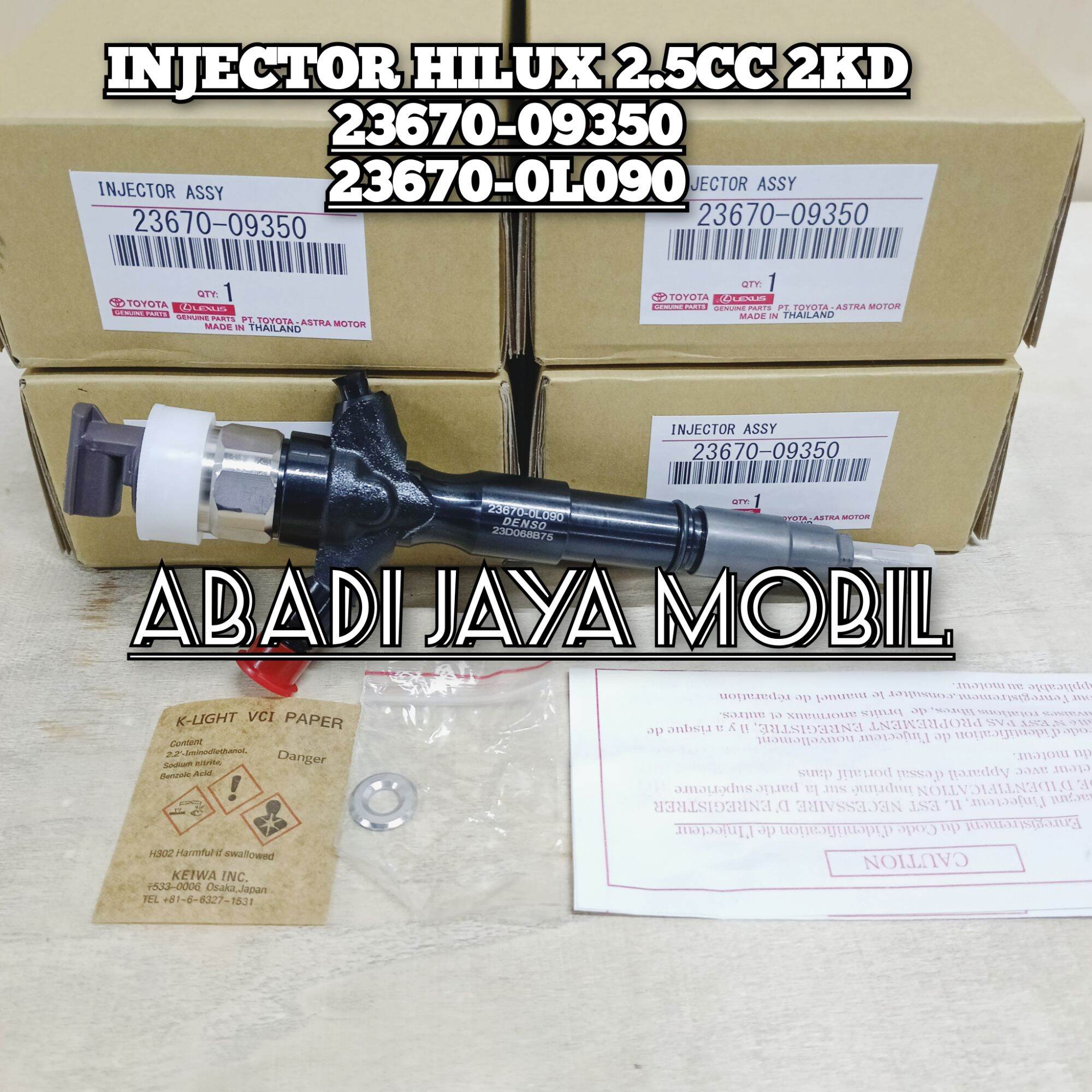 23670-09350 NOZZEL INJECTOR ASSY HILUX DIESEL 2500CC 2KD INJEKTOR ASSY HILUX 2.5 Harga 2,250,000 rupiah*Gratis Ongkir