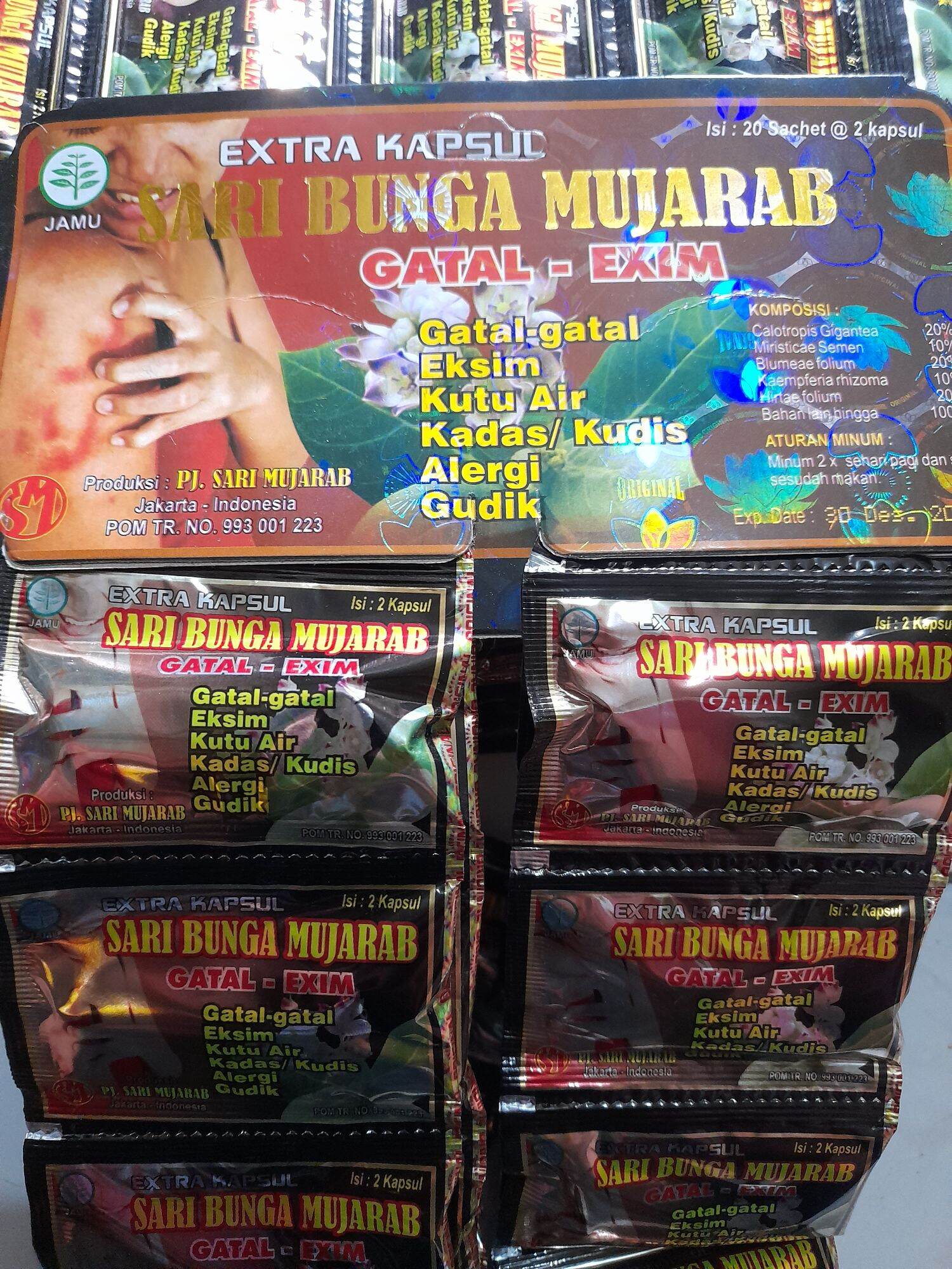 Extra Kapsul Herbal Sari Bunga Mujarab 20 Sachet Original Lazada Indonesia 7675