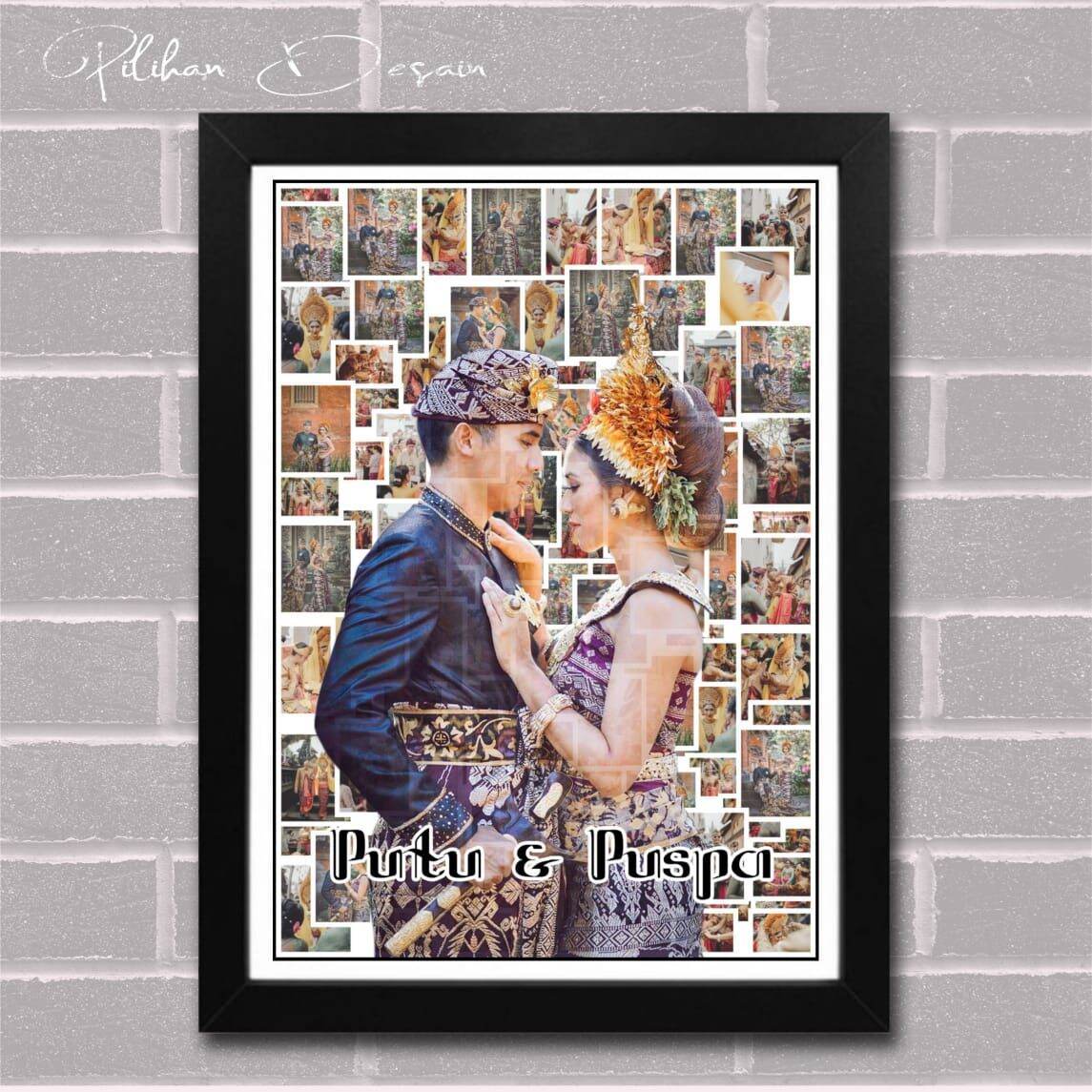 FRAME KACA + CETAK + DESAIN foto mozaik kado hadiah hadiah custom ultah wisuda anniversary pernikahan…