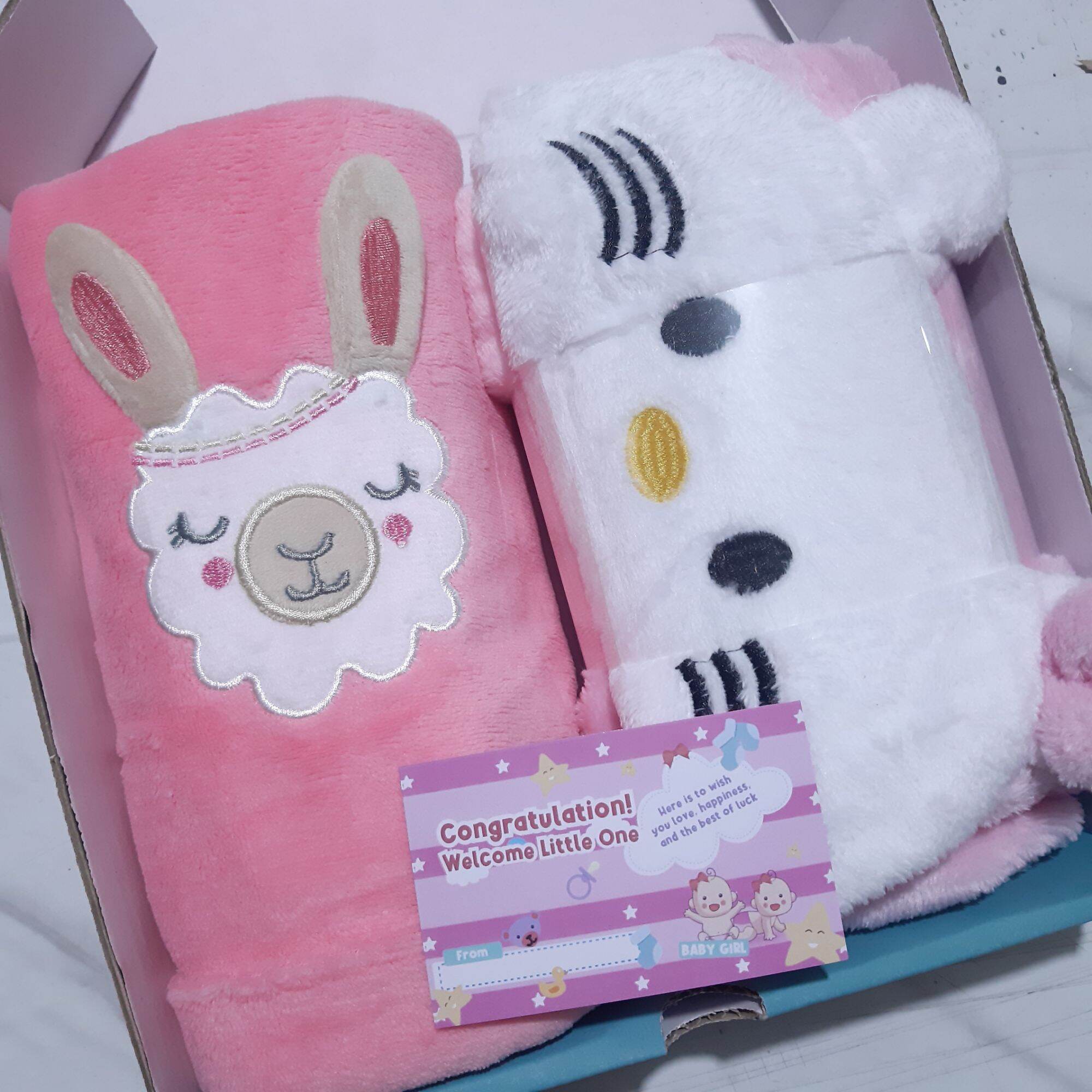 Hampers Import SET Selimut DAN Handuk Hoodie / Kado Bayi