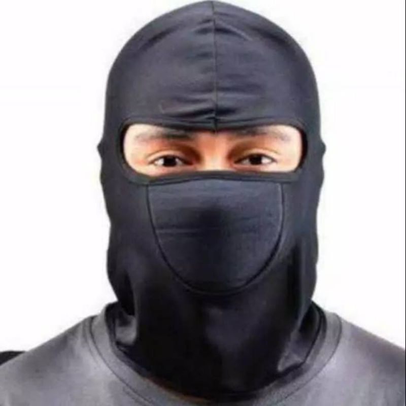 masker ninja polos hitam balaclava Rail masker ninja Harga 25,000 rupiah*Gratis Ongkir