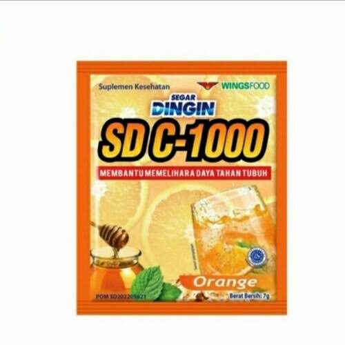 minuman segar dingin c 1000 orange sachet 7gr 1 renteng isi 12 sachet