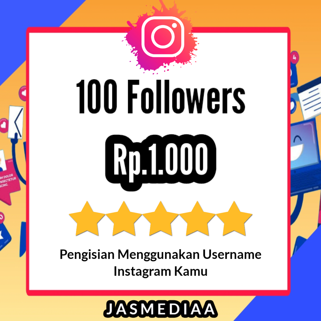 Jasa Follower Instagram Aktif Permanen Garansi Harga 6,000 rupiah*Gratis Ongkir