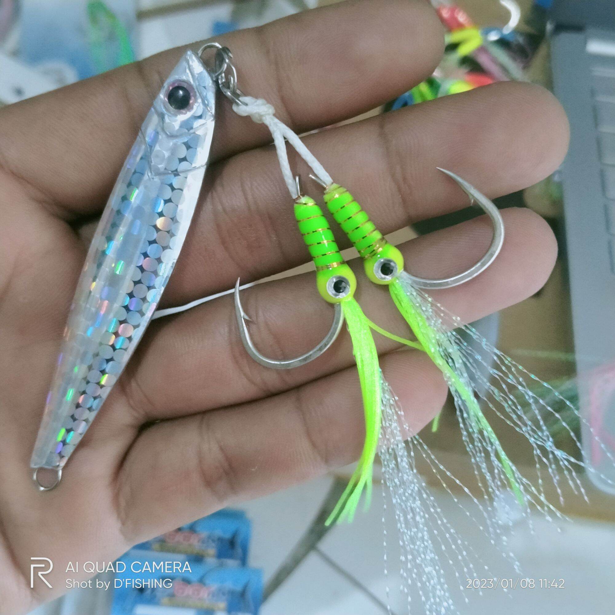 Metal jig 40gram jojoxreborn set assist hook doble gid by fishing holic