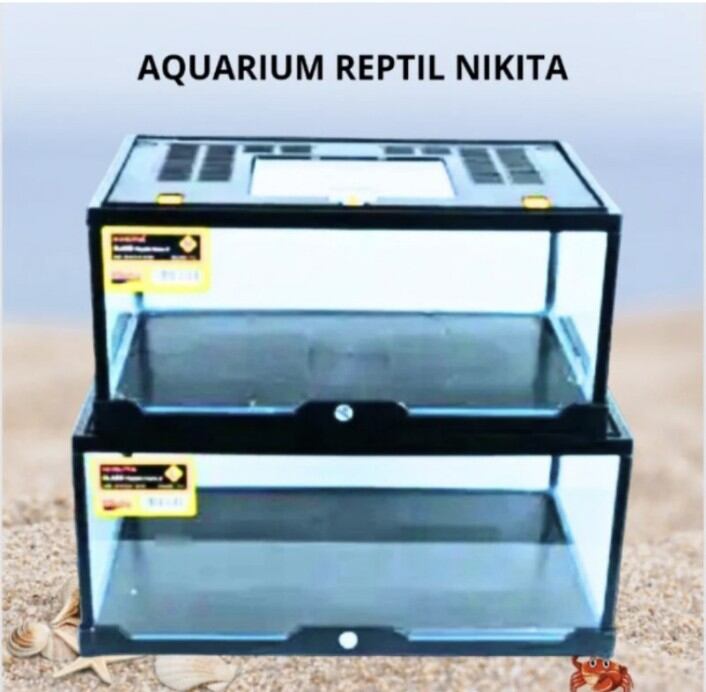 Tank Aquarium MINI PET HOME AQUARIUM REPTILE NIKITA STAR SIZE S + PACKING KAYU