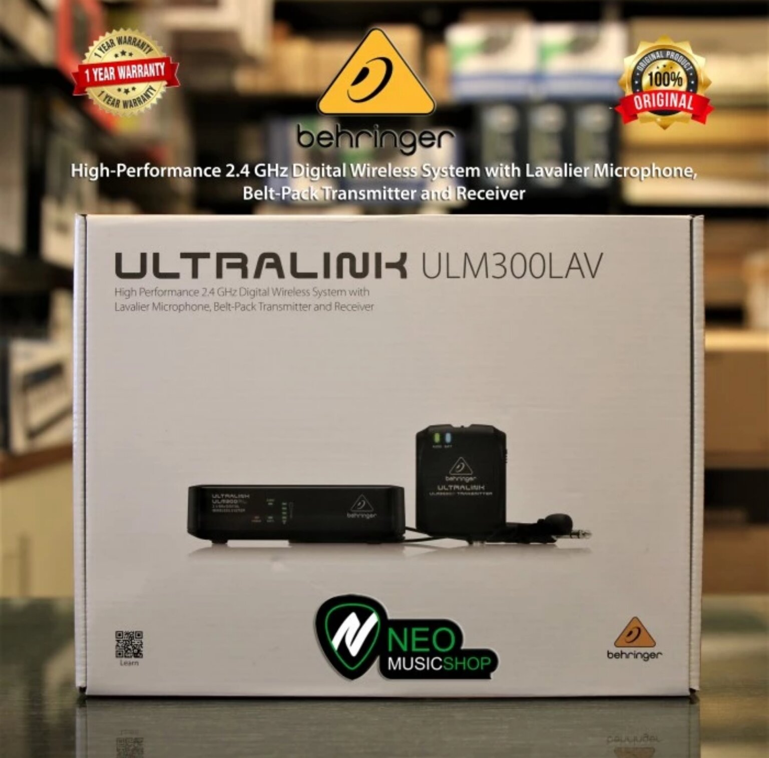 Behringer ULM300LAV 2.4 Ghz Digital wireless system w lavalier mic