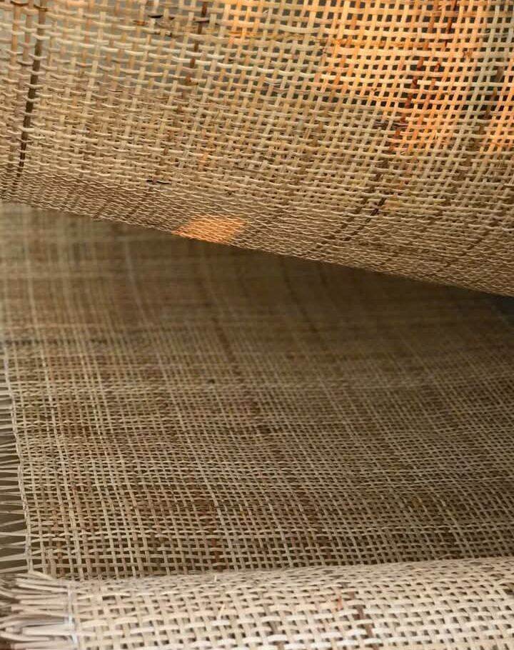 Anyaman Rotan Webbing Motif Square Natural ( Rotan asli alami) bahan Furniture
