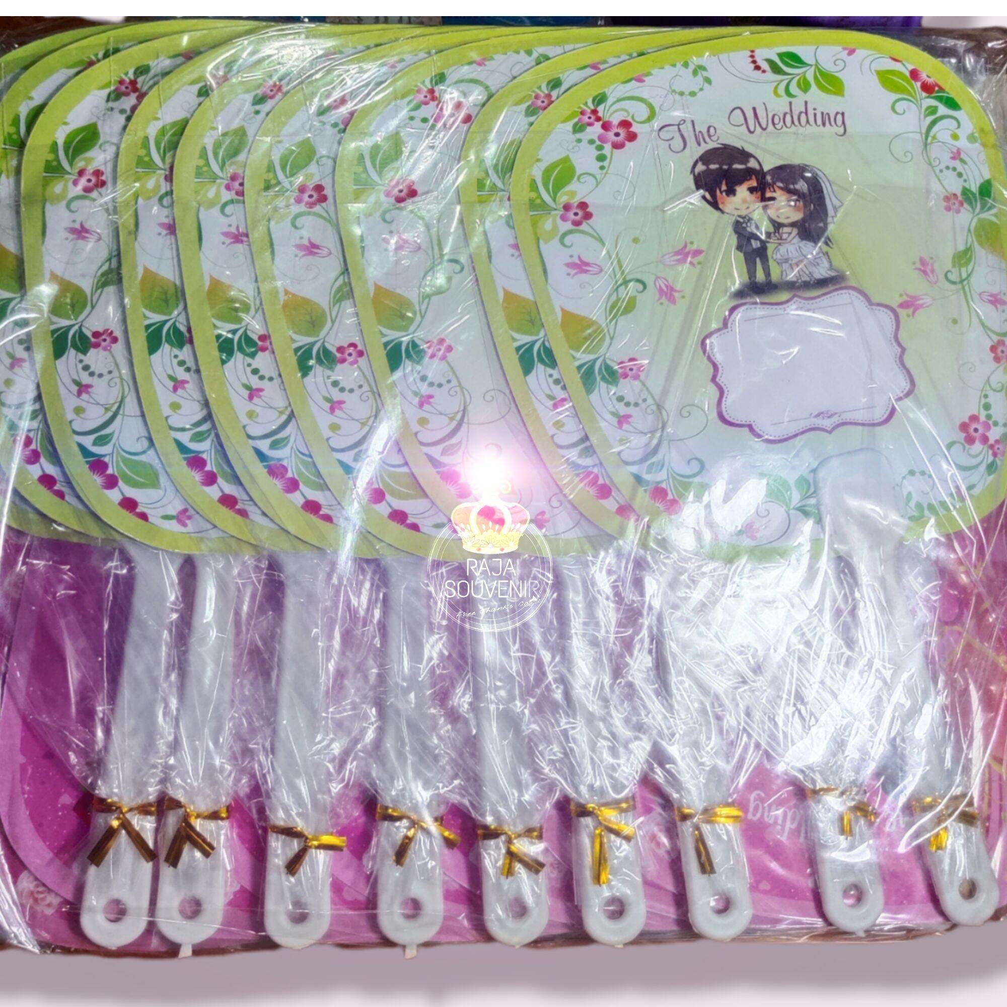 ( Raja Souvenir ) isi: 100pcs KIPAS pernikahan / PENGANTIN souvenir pernikahan cantik bermanfaat