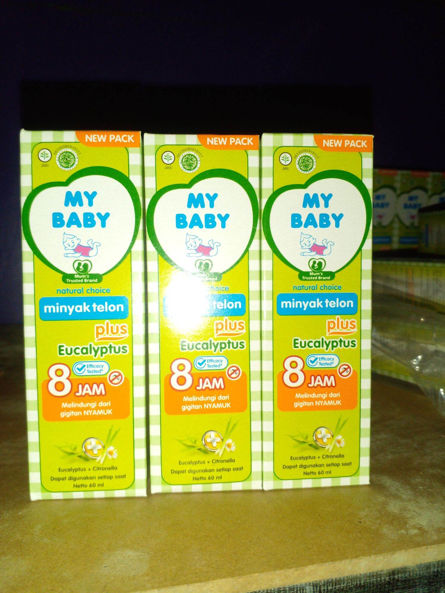 my baby minyak telon 60ml eucalyptus isi 3