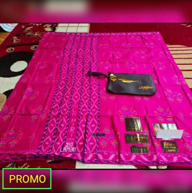 Sarung Lamiri Pink Terlaris MST/S90 Motif Kembang Bagus