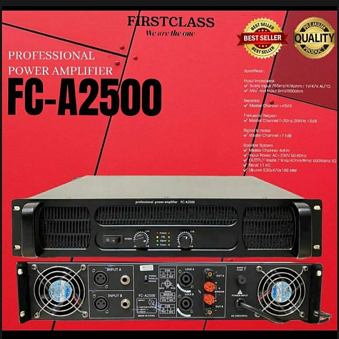 Power Amplifier Firstclass Fc A2500 2×500Watt Original | Lazada Indonesia