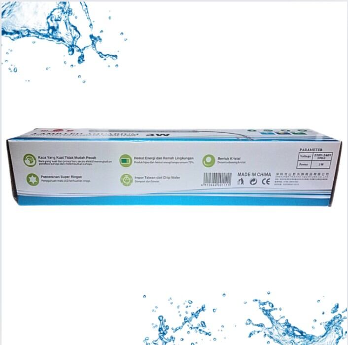 Lampu led jepit aquarium aquascape YAMANO 3WATT