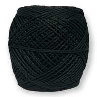 BENANG RAJUT POLYESTER KILAP & DOP SERI WARNA HITAM & PUTIH MERK NETRAL