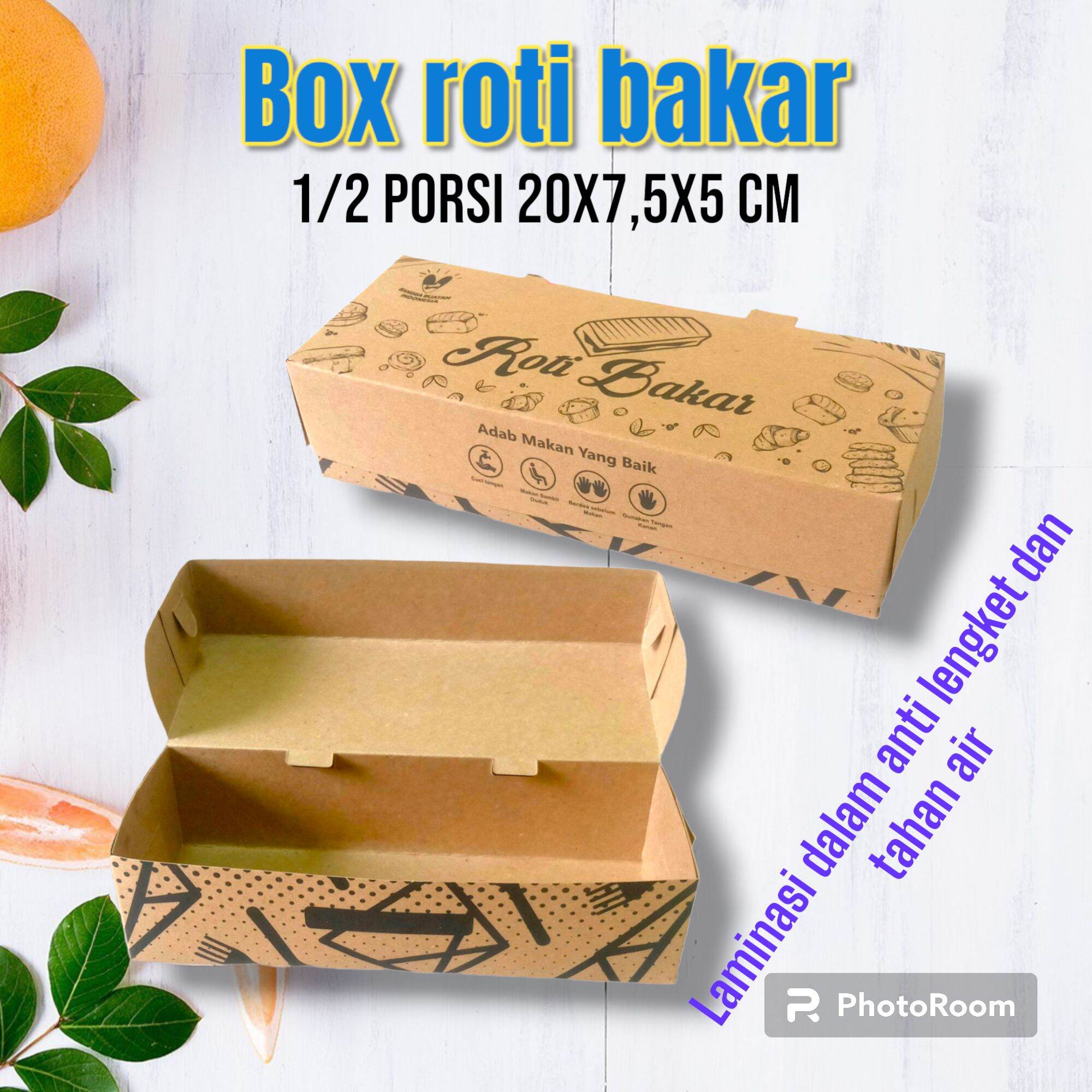 Dus Roti Display dus roti bakar bandung box roti bakar tempat roti 20x7,5x5 isi 50pcs ...