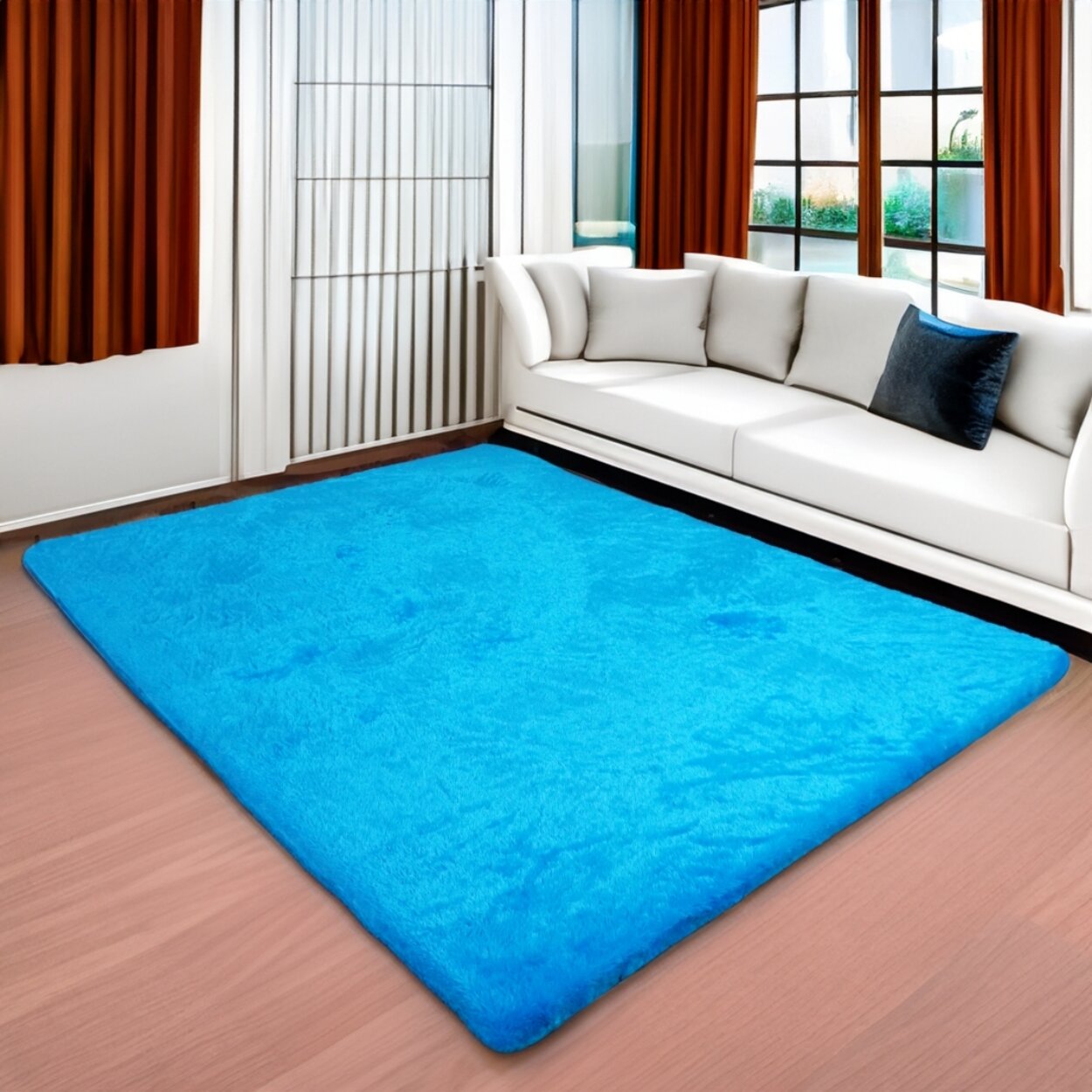 Karpet bulu rasfur empuk ukuran 160x90X3.5CM hdp karpet aesthetickarpet mewah