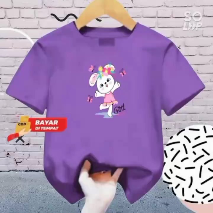 Kaos anak usia 1-12 tahun lengan pendek girl