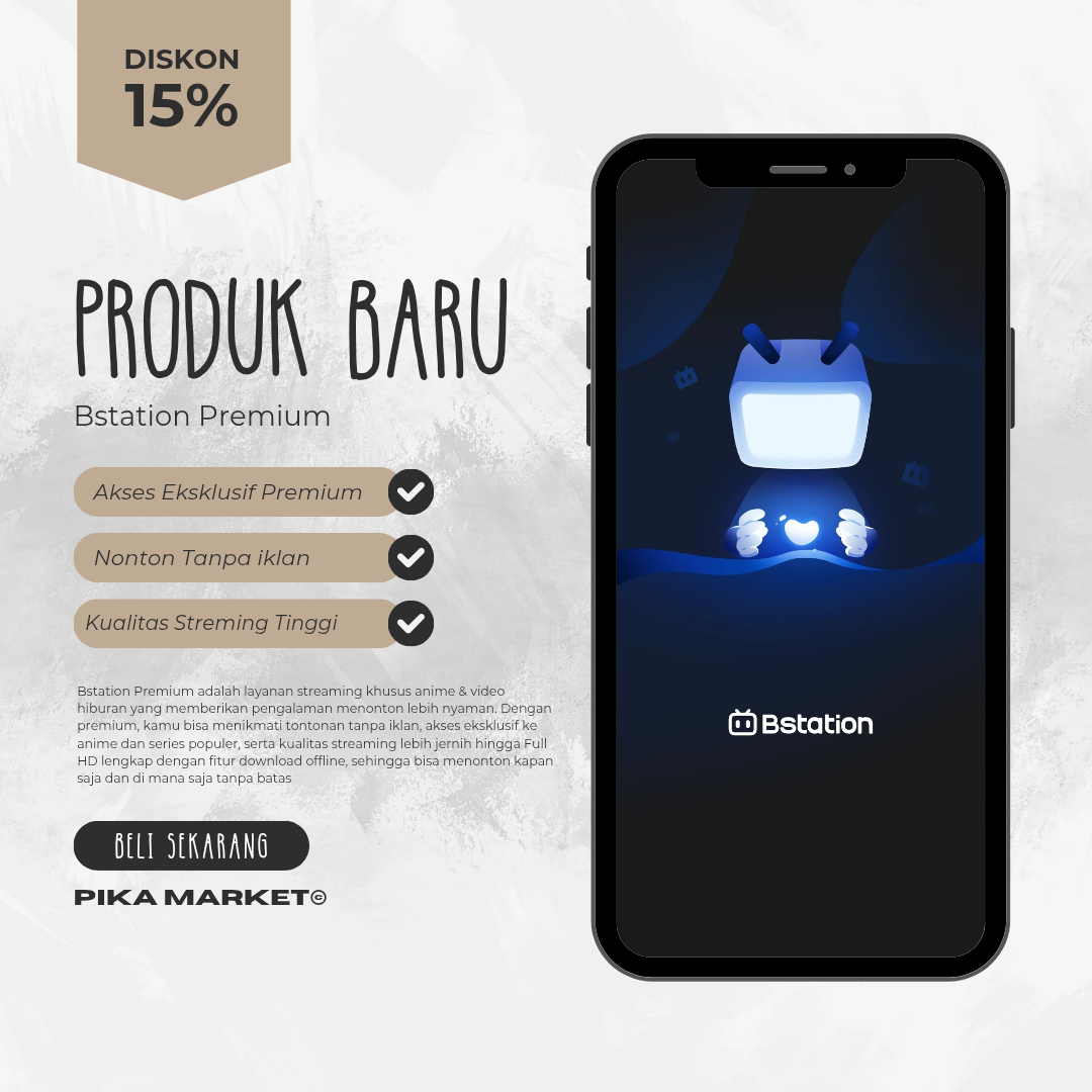 Bstation Premium Sharing Nonton Streaming Anime Terlengkap Harga 15,000 rupiah*Gratis Ongkir