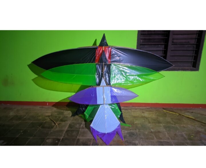 kerangka layang layang burungan ukuran 1,5 meter ( rakit sendiri ...