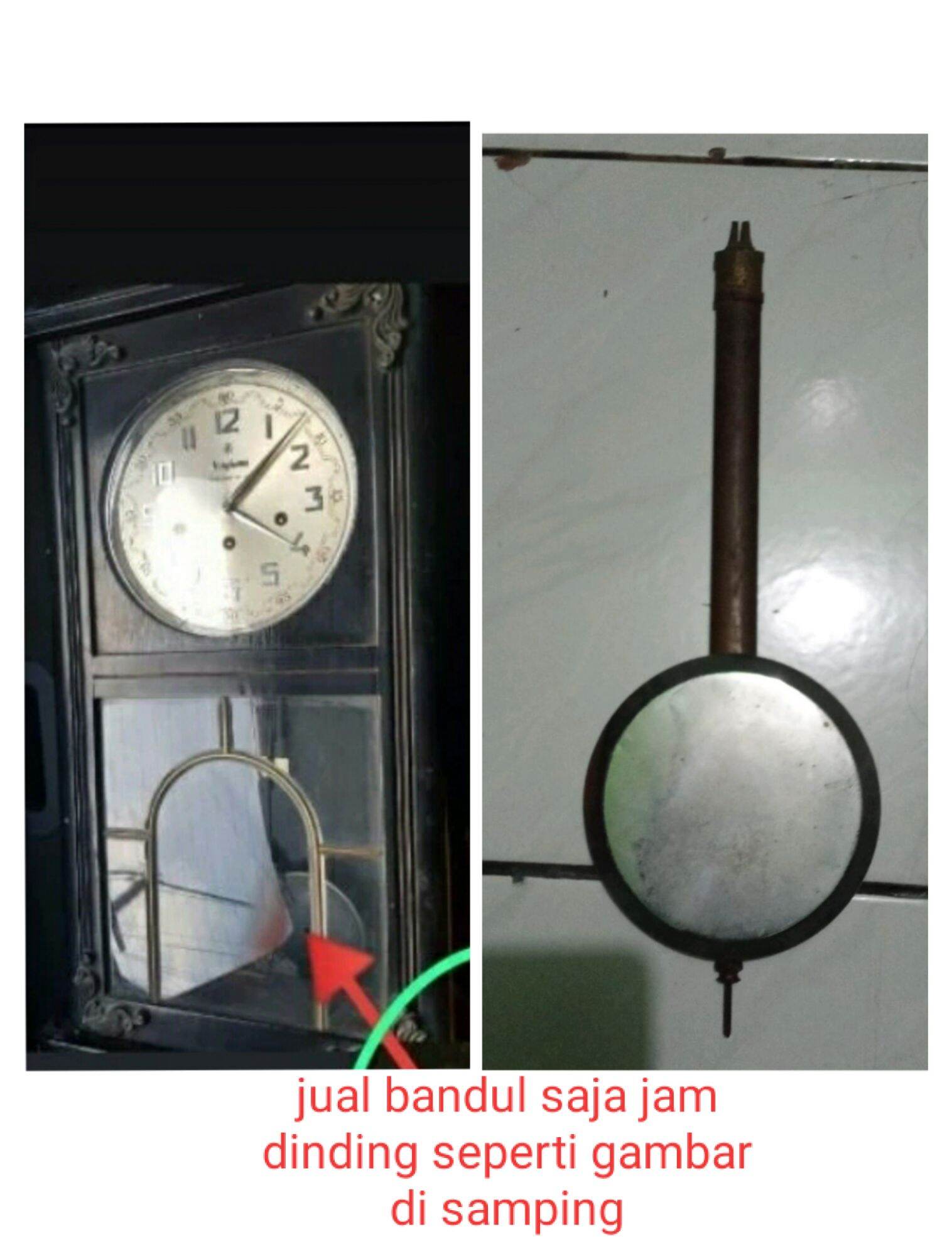 jual bandul second jam dinding junghans jam dinding kayu kuno