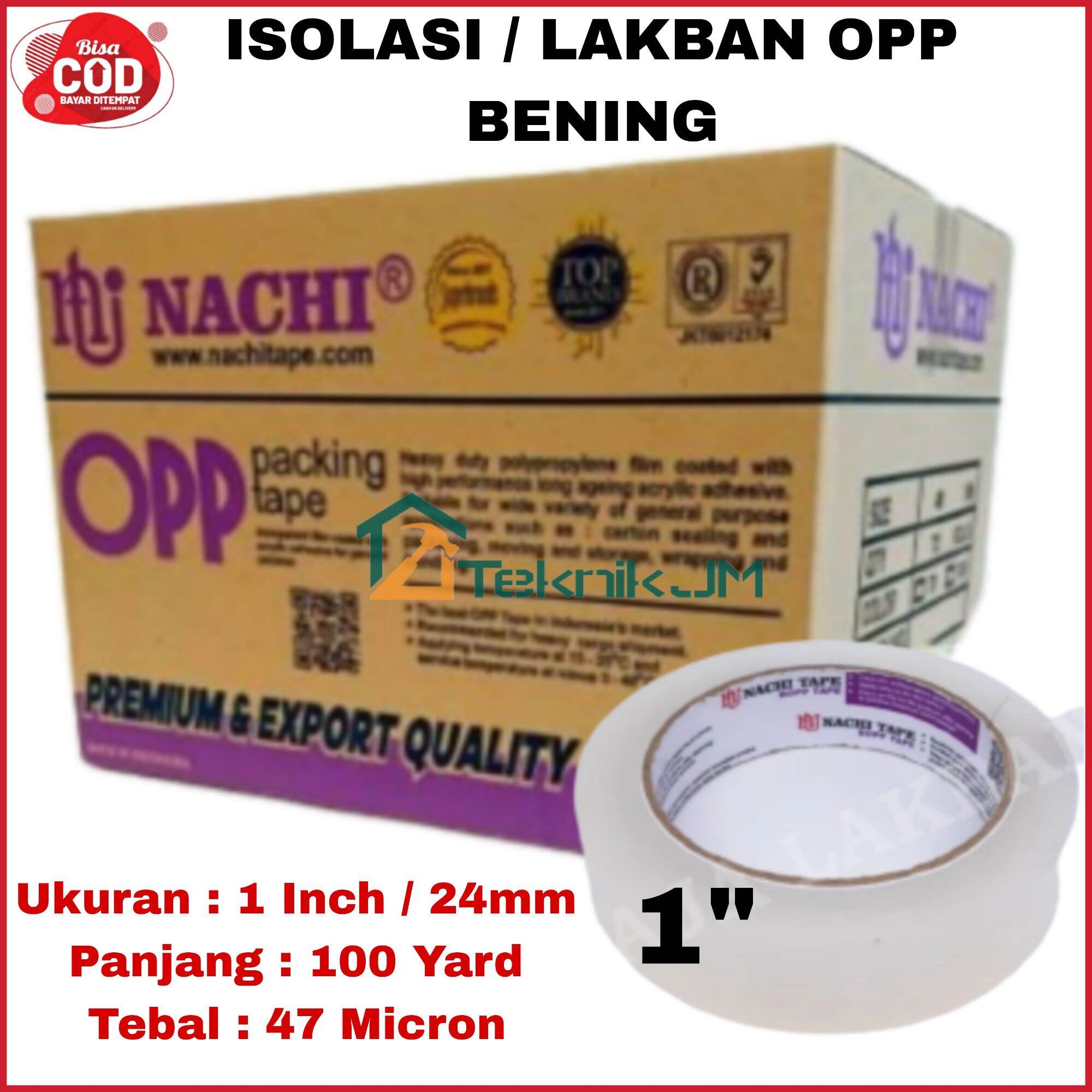 Isolasi Bening Ukuran Inch Mm X Yard Tebal Original Nachi