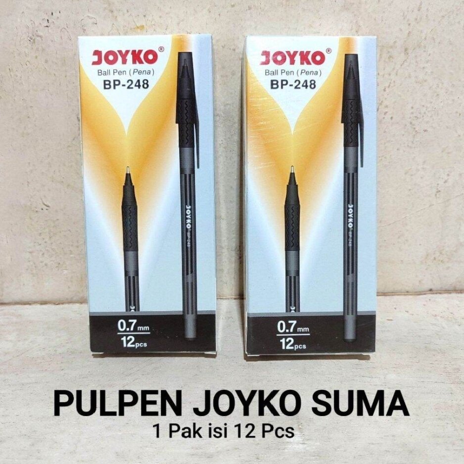 1 Pak Pulpen Joyko SUMA BP-248 isi 12 Pcs HITAM