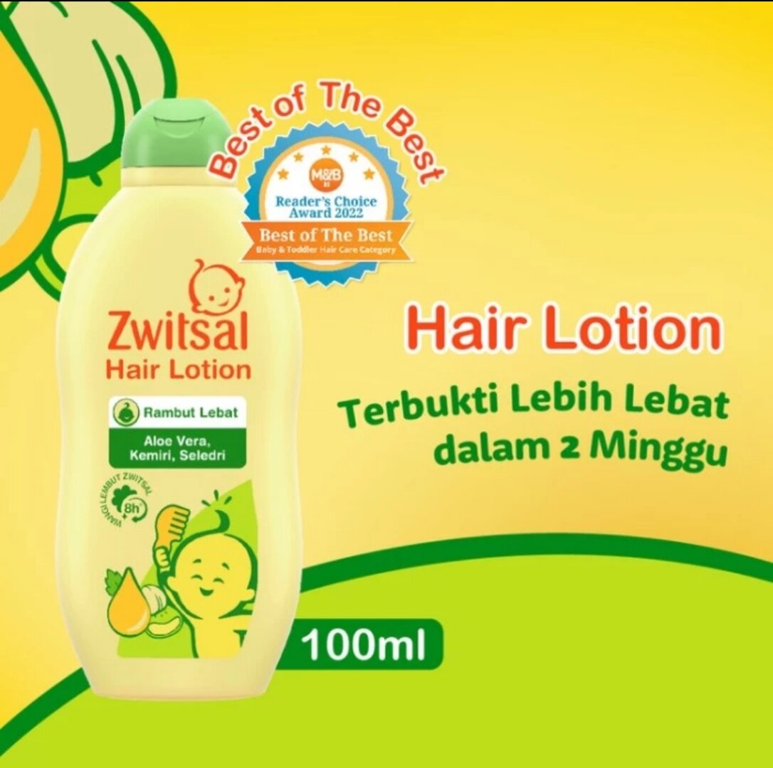 Zwitsal Baby Hair Lotion Aloe Vera Kemiri Seledri  - 100ml & 200ml. 