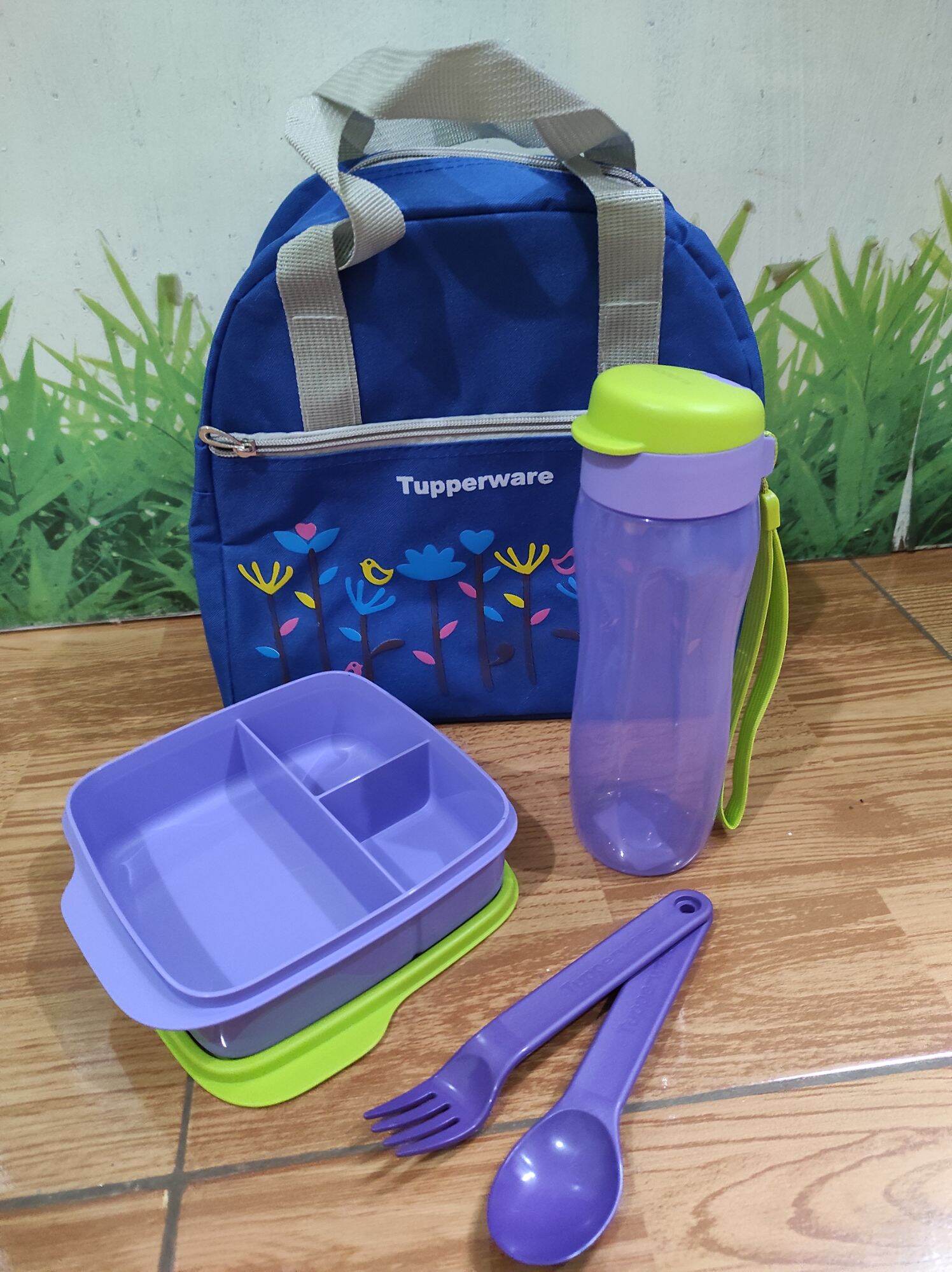 Tupperware Lunch Set Purple Delight Promo eco fashion Lolly tup Cuci Gudang
