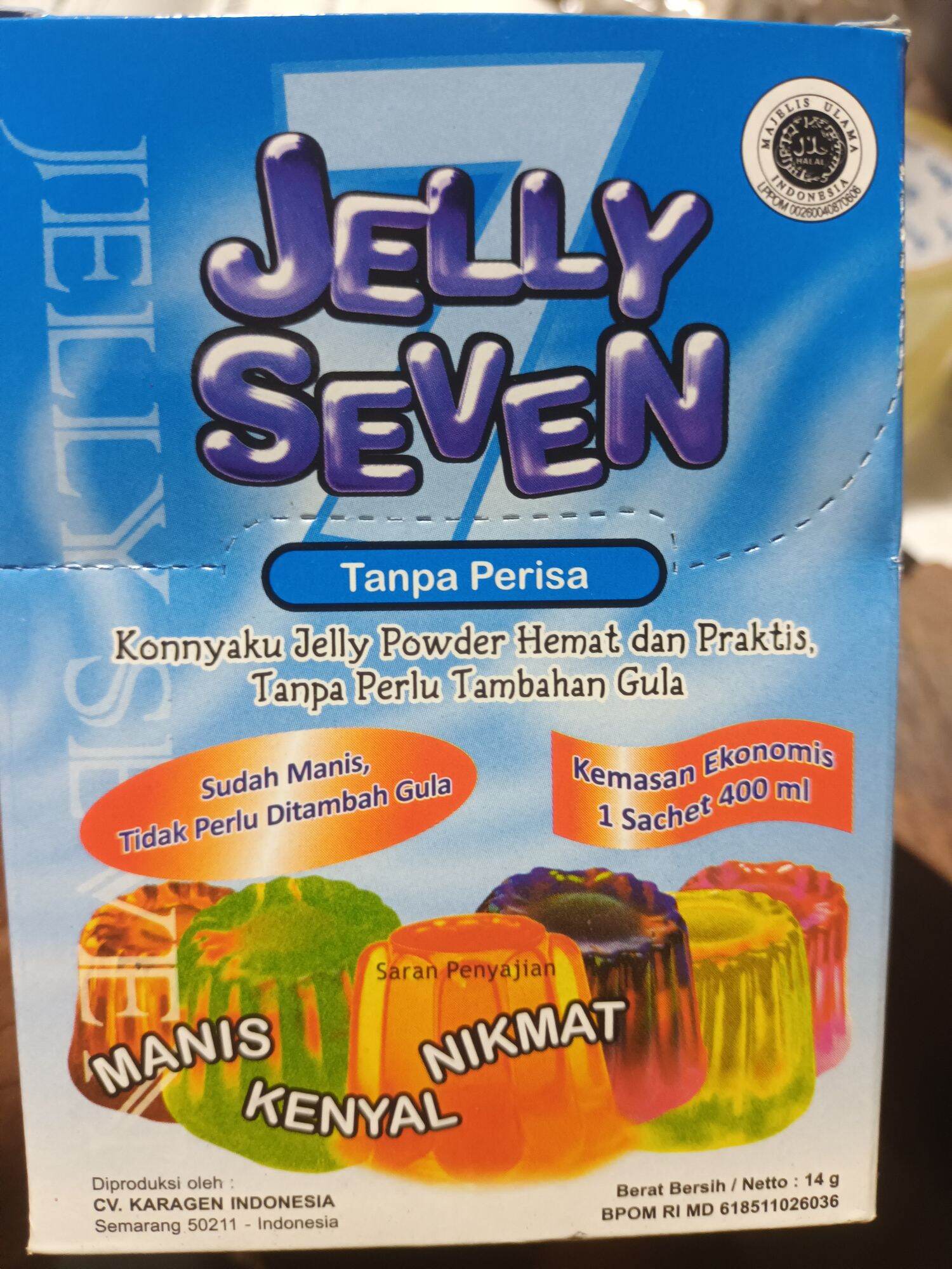 jely seven perisa (tanpa warna dan rasa). 1pack isi 12shaset | Lazada ...