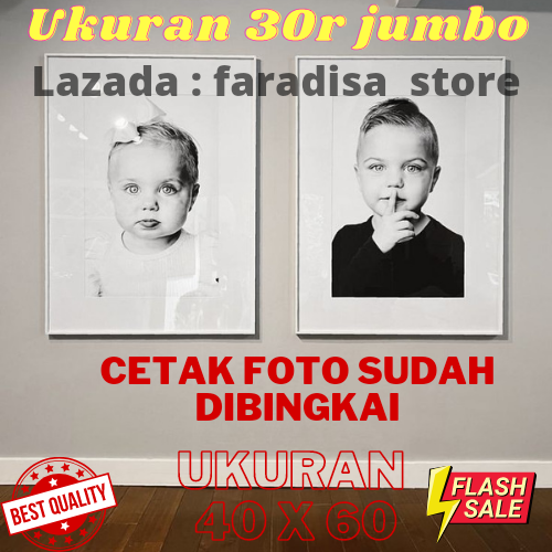 Cetak Foto Plus Bingkai Ukuran 30r 40 X 60 Cm Lazada Indonesia 4405