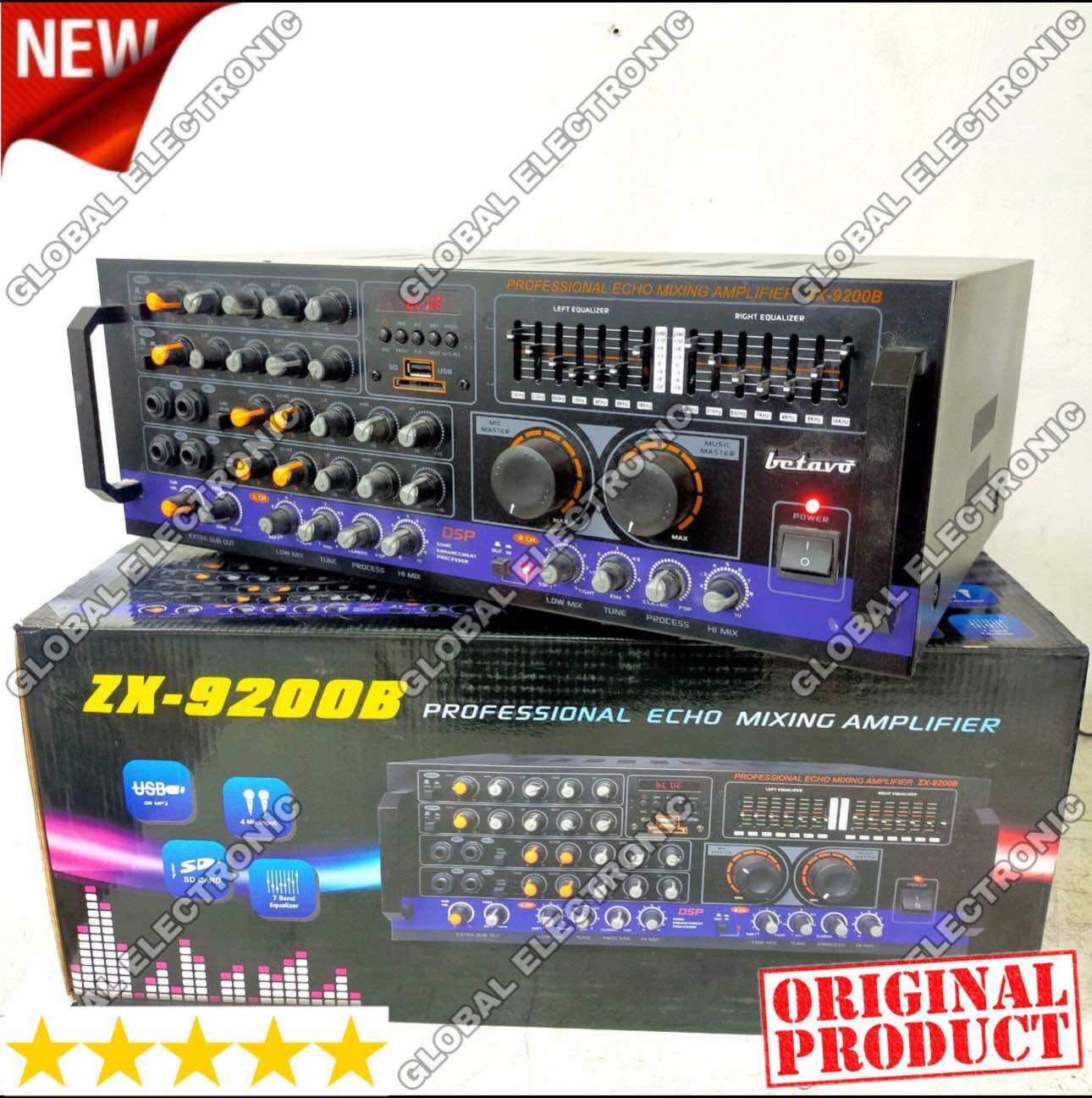 Power Amplifier Karaoke Betavo ZX 9200 B ZX 9200B Bluetooth USB