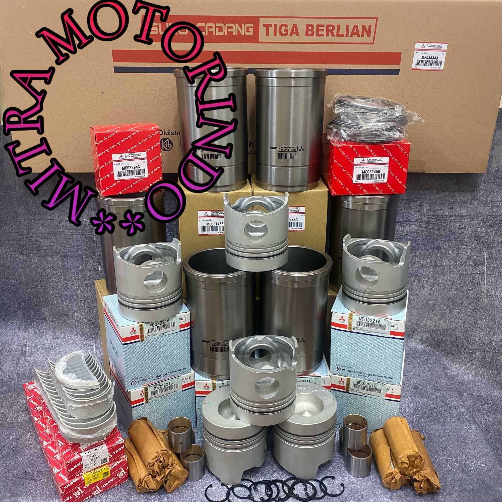 Liner Kit Komplit Paking Set +Liner +Piston +Ring + Bushing Con Rod + Metal Duduk +Metal Jalan + Metal Bulan Mitsubishi 6D14 Engine 6D14 Type A Harga 9,794,000 rupiah*Gratis Ongkir