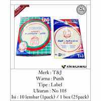 Label Tom & Jerry No 105 | Tom Jerry Label | Label Nama 1 Box (25pcs)