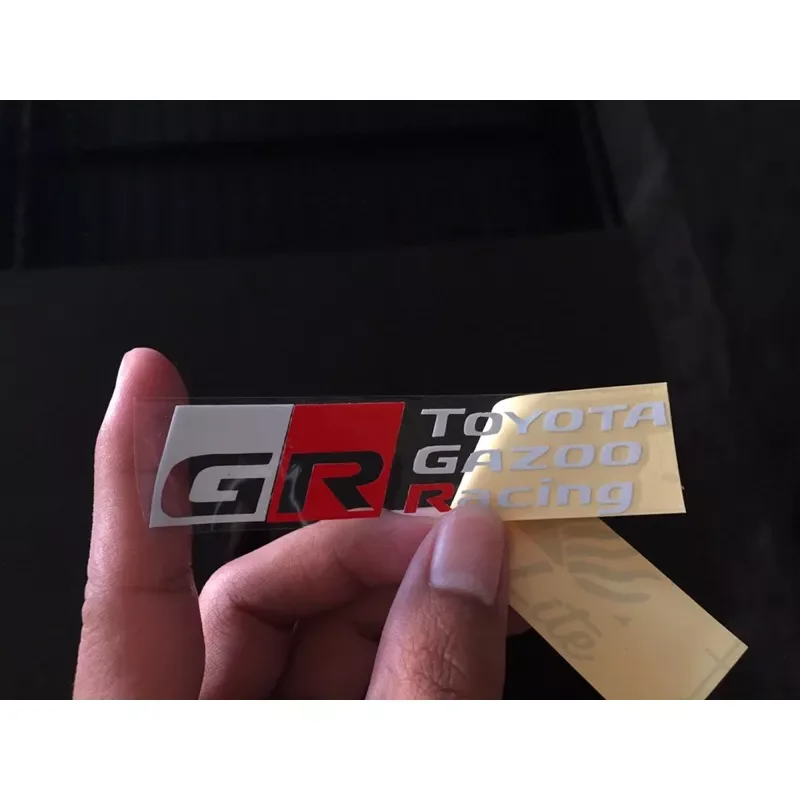 Stiker cutting custom logo timbul GR toyota gazoo racing Harga 4,500 rupiah*Gratis Ongkir