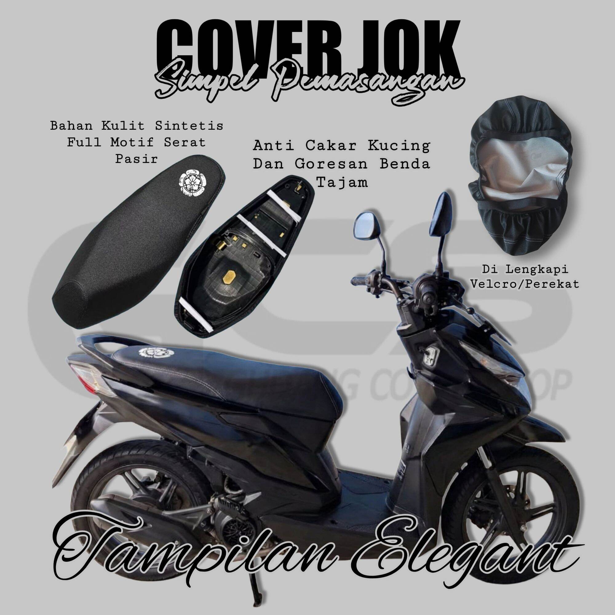 Vario motorcycle seat cover, beat fi scopy Fino Mio sporty practical ready to install MV tech thick durable heat-resistant Harga 55,000 rupiah*Gratis Ongkir