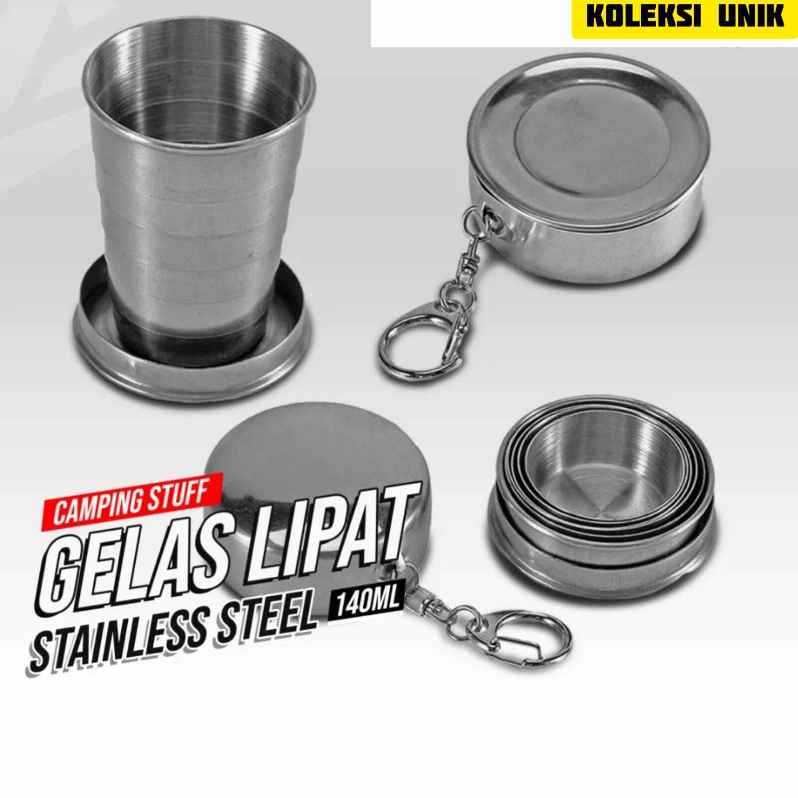 Gelas Lipat Stainless Out Door Kemping Unik Lazada Indonesia