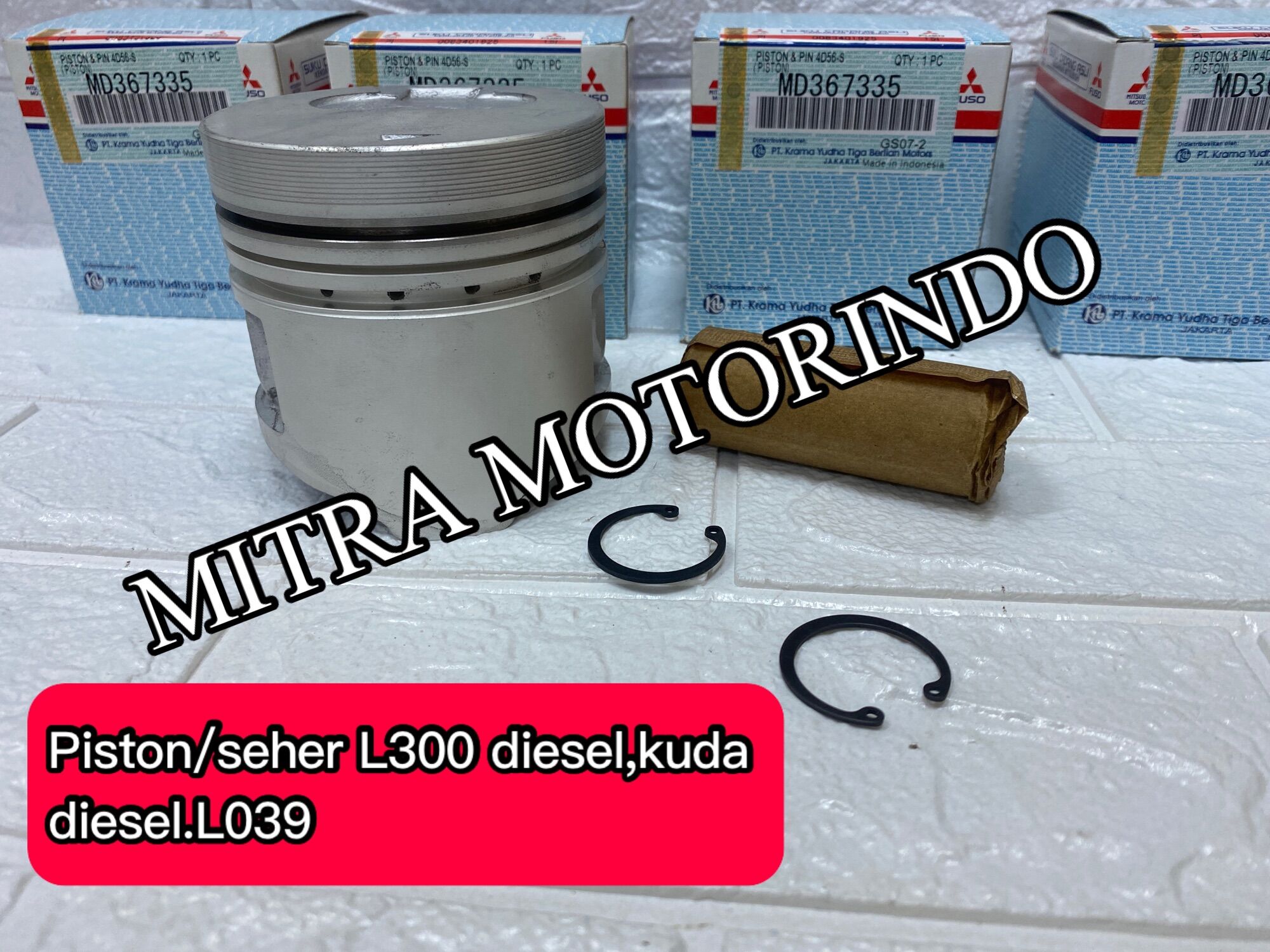 Piston assy L300 diesel/kuda diesel 4D56 std MD368335 Harga 1,175,000 Ringgit*Penghantaran Percuma