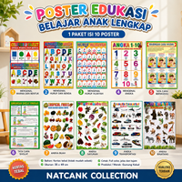 poster edukasi pengenalan Angka 1-100