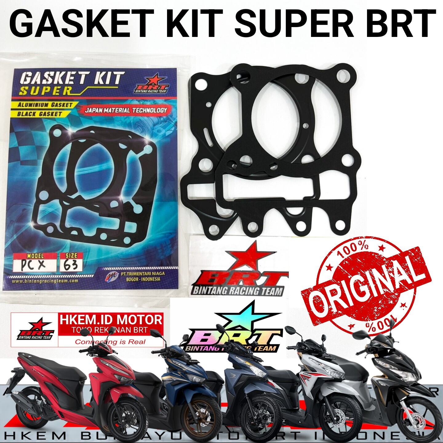 Gasket Paking Blok Head Brt Vario Pcx Honda Click