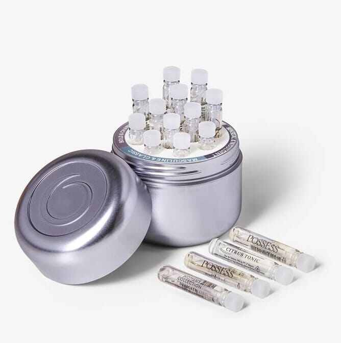 Fragrance Canister Set (1 Container Contains 12 Luxury Perfume Testers, 4 Eclat Homme, 4 Men's Collect…