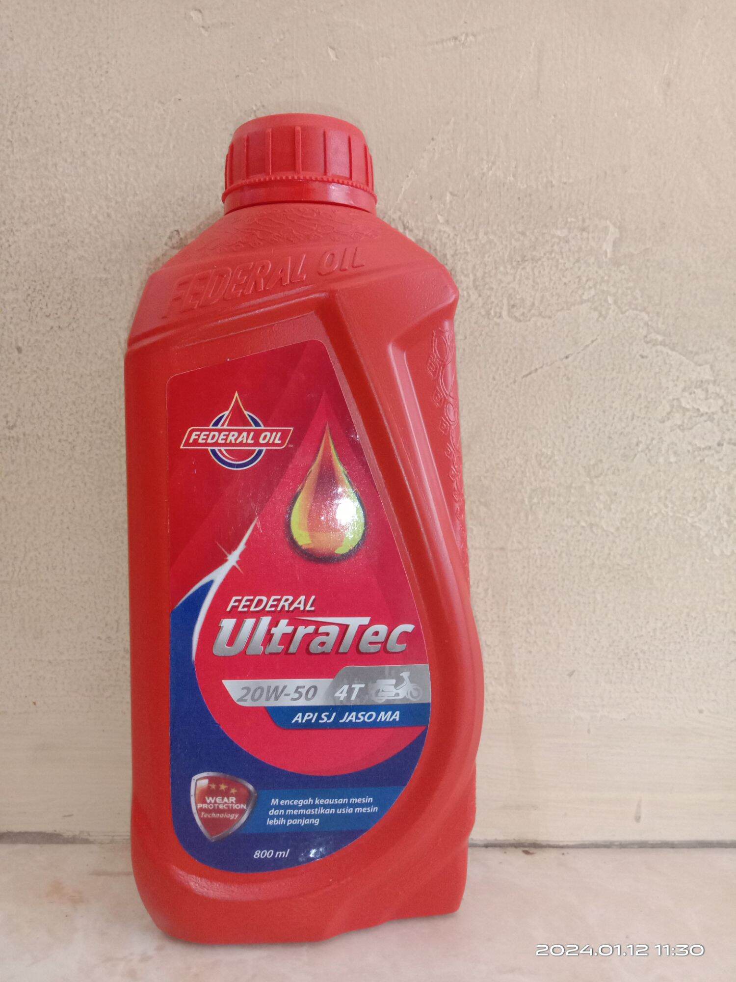 Oli Federal Ultratec 800ML 20W-50 Oli Motor Bebek Federal Ultratec 0 ...